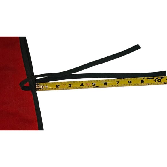 Vintage Mullens Smock Apron With Goose Embroidery Red/Black Adjustable Size - Picture 6 of 10
